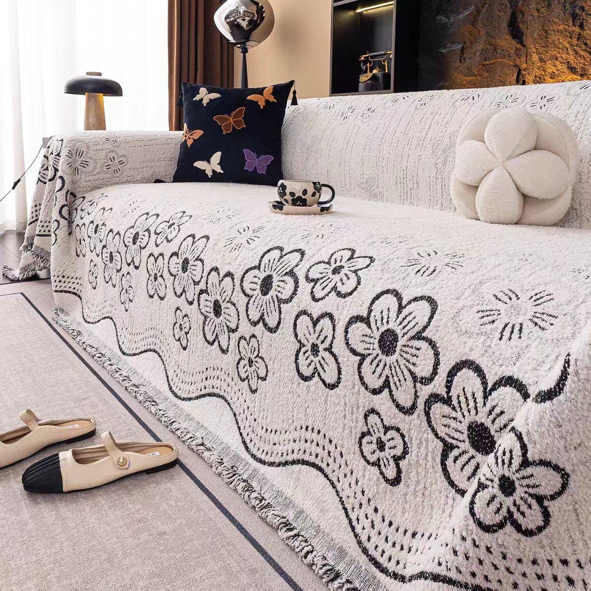 Sofa Throw Blanket Cozy Durable Sofa Blanket Couch Cushion Cover - TaroTextile
