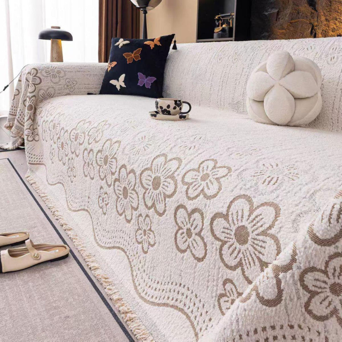 Sofa Throw Blanket Cozy Durable Sofa Blanket Couch Cushion Cover - TaroTextile