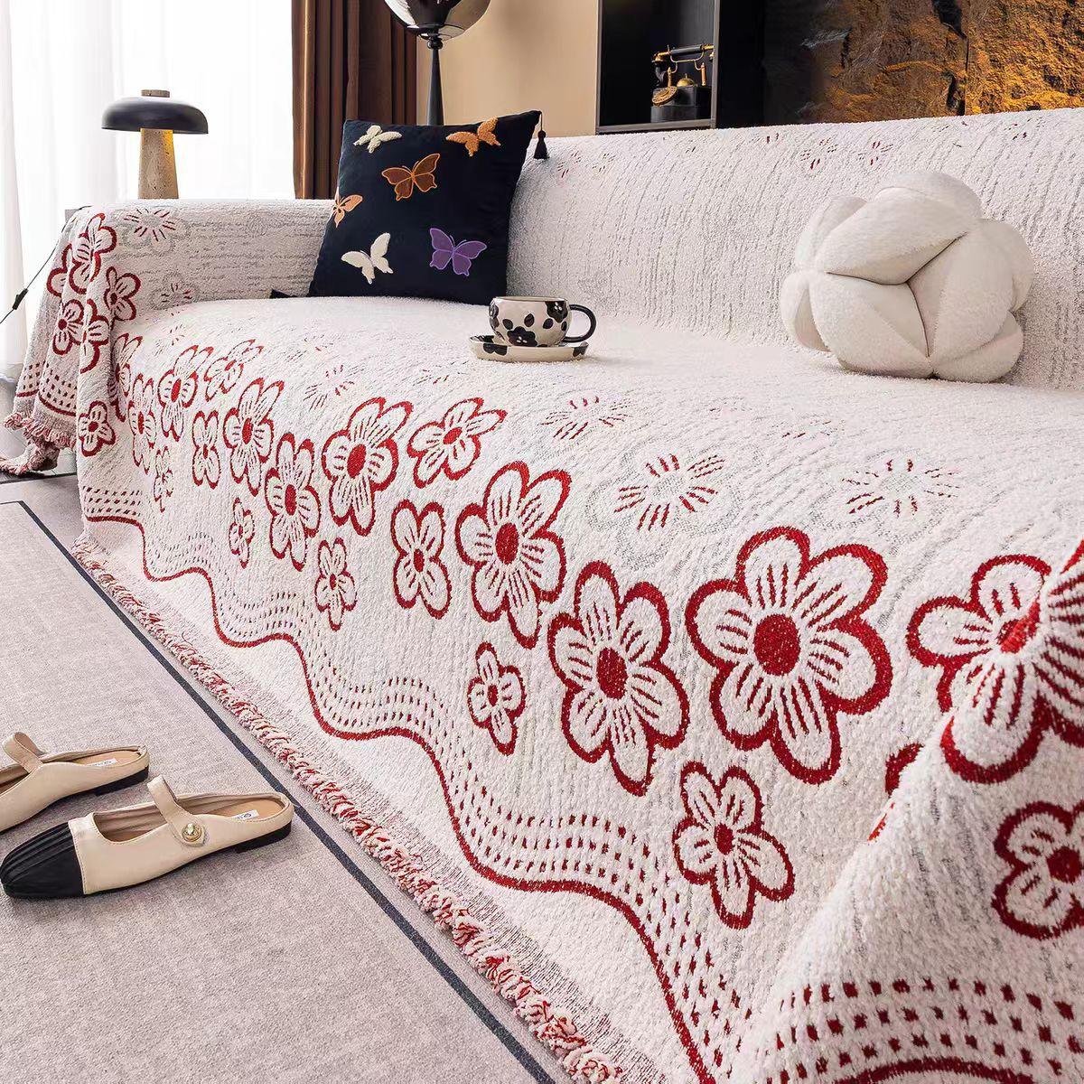 Sofa Throw Blanket Cozy Durable Sofa Blanket Couch Cushion Cover - TaroTextile