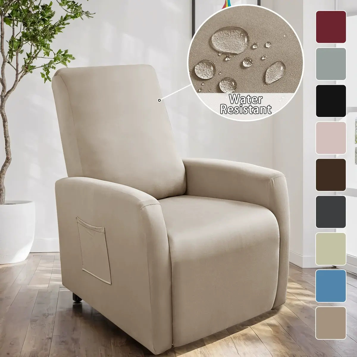 TaroTextile Milk Silk Recliner Slipcover 