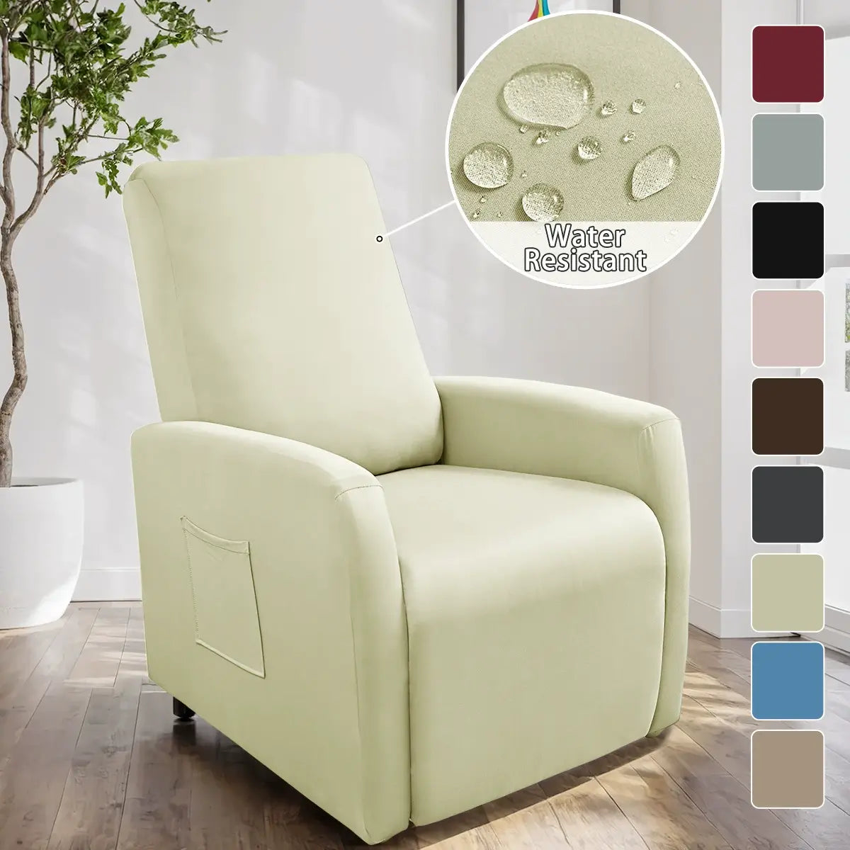 TaroTextile Milk Silk Recliner Slipcover 