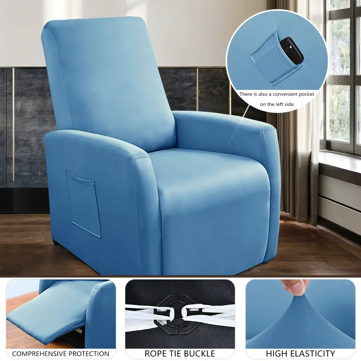 TaroTextile Milk Silk Recliner Slipcover 