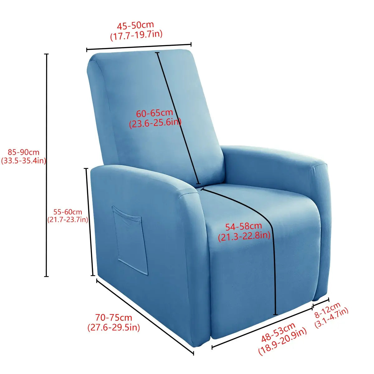 TaroTextile Milk Silk Recliner Slipcover 