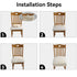 TaroTextile Stretch Dining Chair Slipcovers - Set of 4/6 | Spill Resistant Kitchen Chair Covers