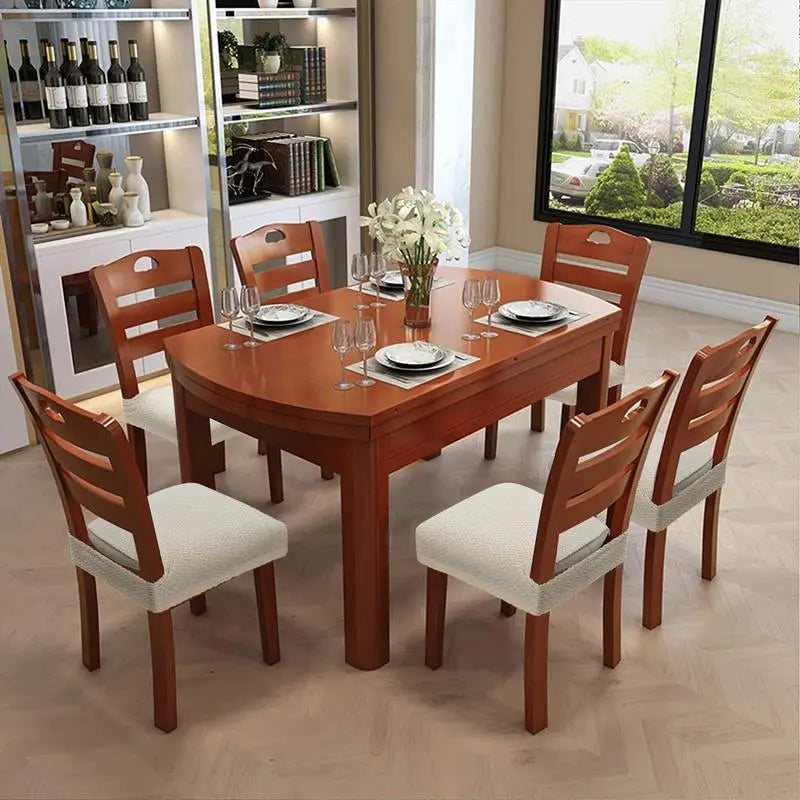TaroTextile Stretch Dining Chair Slipcovers - Set of 4/6 | Spill Resistant Kitchen Chair Covers