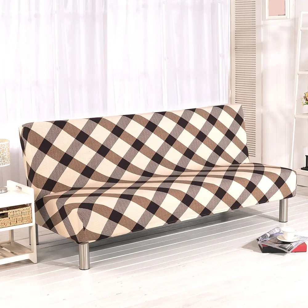 tarotextile stretch futon slipcover for armless sofa couch futon