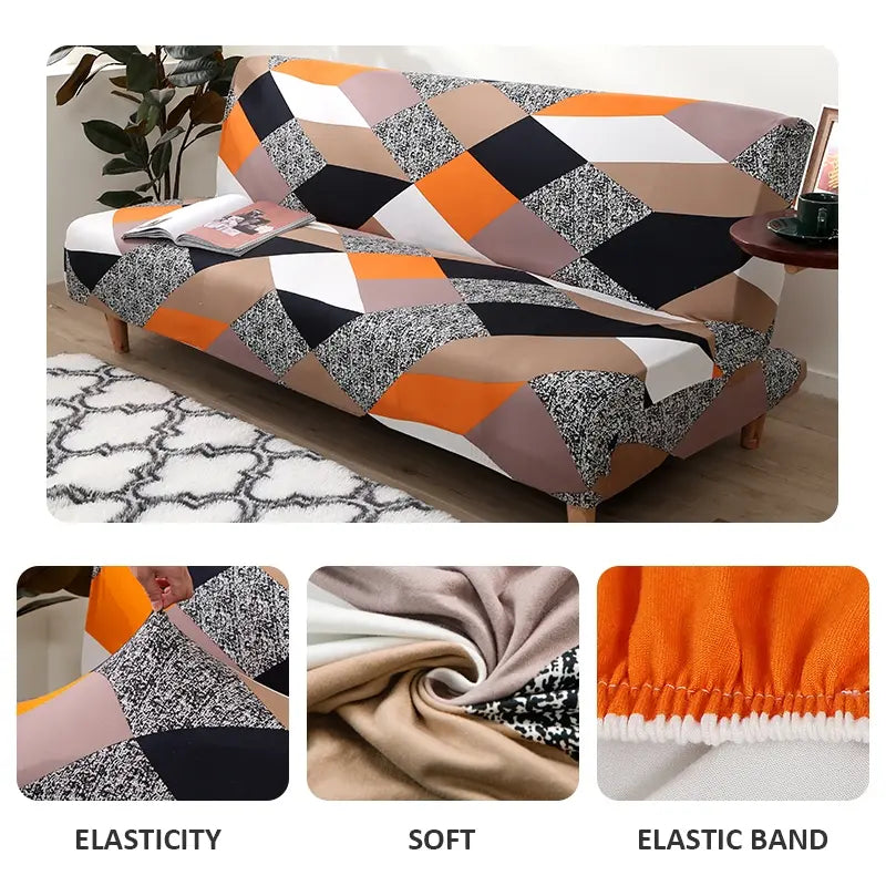 Futon Slipcovers for Sofa Bed, Stretchy Futon Protector for Armless Couch