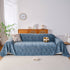 Reversible Chenille Throw Blanket - Pet-Friendly Couch Cover Machine Washable Sofa Slipcover