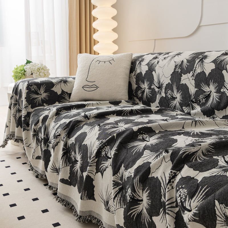 Chenille Throw Blanket for Sofa - Thickened Couch Cover & Pet-Friendly Furniture Protector