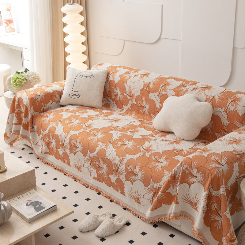 Chenille Throw Blanket for Sofa - Thickened Couch Cover & Pet-Friendly Furniture Protector