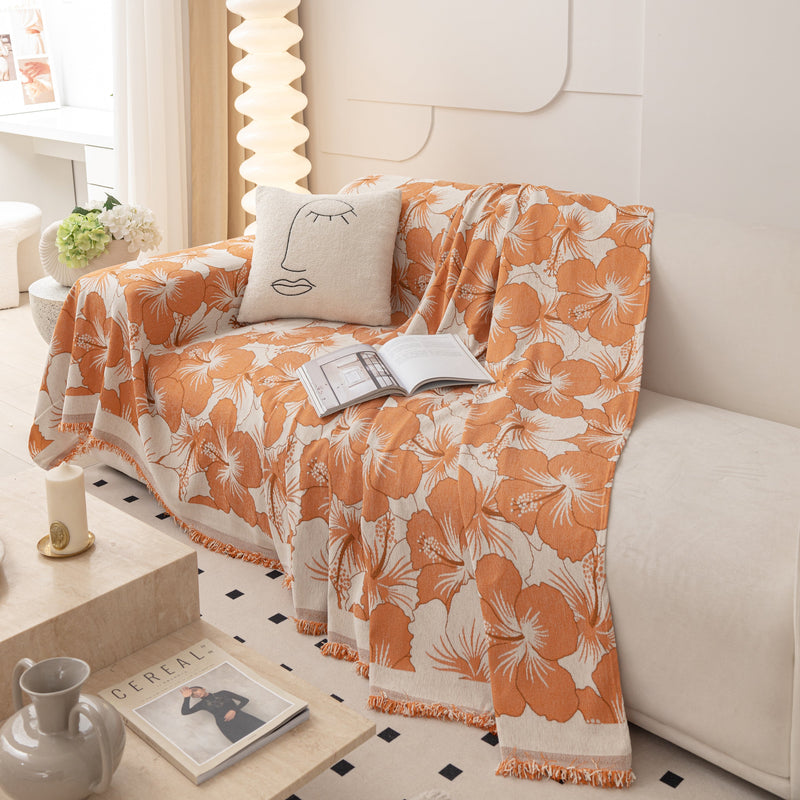 Chenille Throw Blanket for Sofa - Thickened Couch Cover & Pet-Friendly Furniture Protector