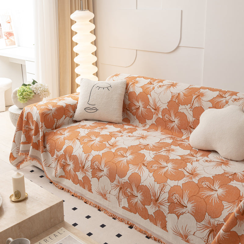 Chenille Throw Blanket for Sofa - Thickened Couch Cover & Pet-Friendly Furniture Protector