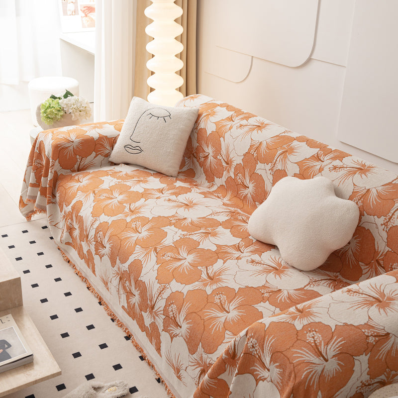 Chenille Throw Blanket for Sofa - Thickened Couch Cover & Pet-Friendly Furniture Protector