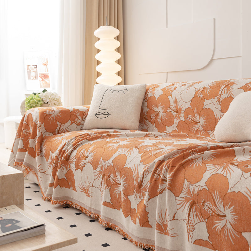Chenille Throw Blanket for Sofa - Thickened Couch Cover & Pet-Friendly Furniture Protector