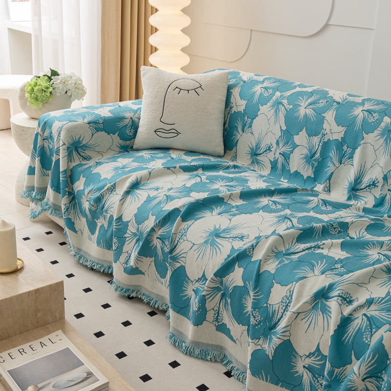 Chenille Throw Blanket for Sofa - Thickened Couch Cover & Pet-Friendly Furniture Protector