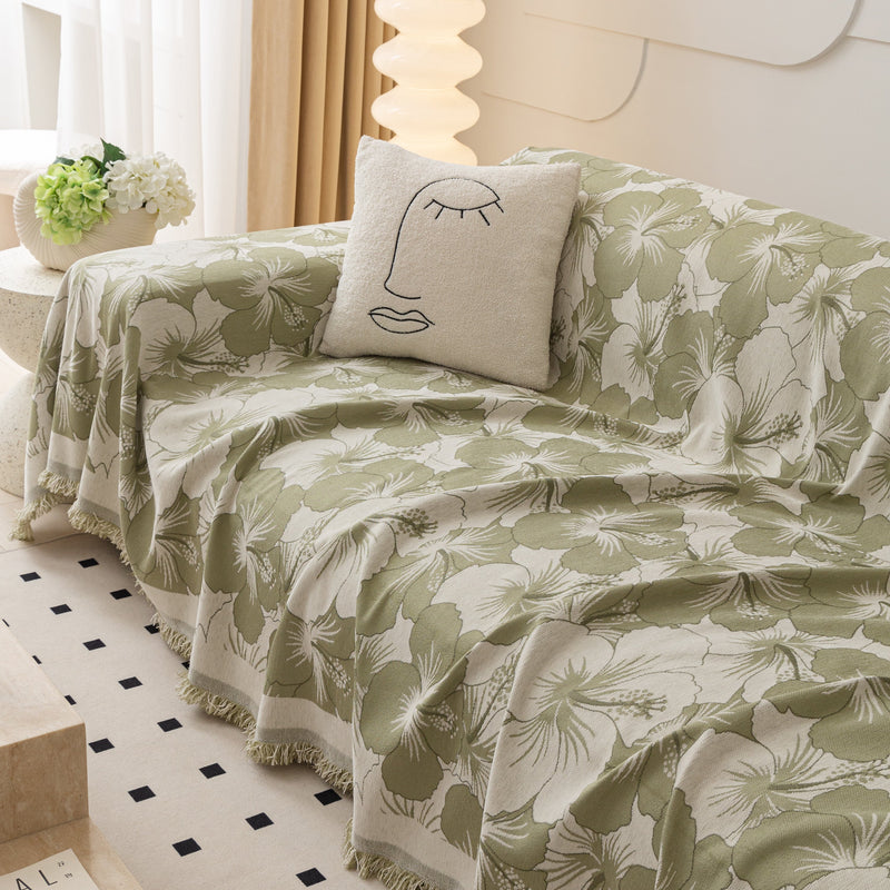 Chenille Throw Blanket for Sofa - Thickened Couch Cover & Pet-Friendly Furniture Protector