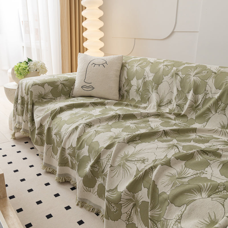 Chenille Throw Blanket for Sofa - Thickened Couch Cover & Pet-Friendly Furniture Protector
