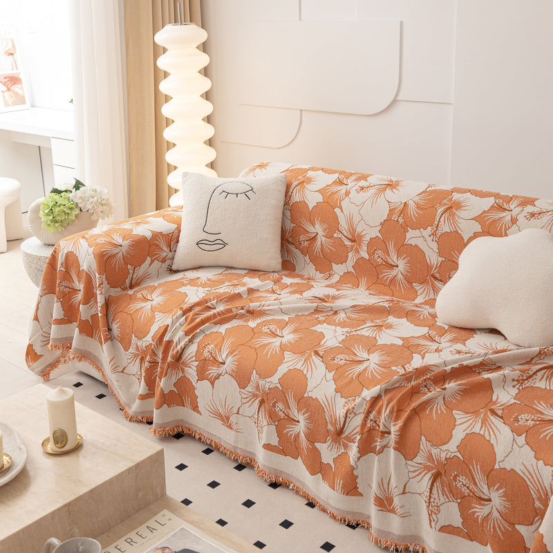 Chenille Throw Blanket for Sofa - Thickened Couch Cover & Pet-Friendly Furniture Protector