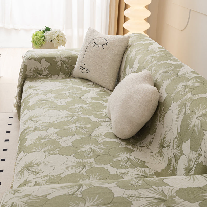 Chenille Throw Blanket for Sofa - Thickened Couch Cover & Pet-Friendly Furniture Protector