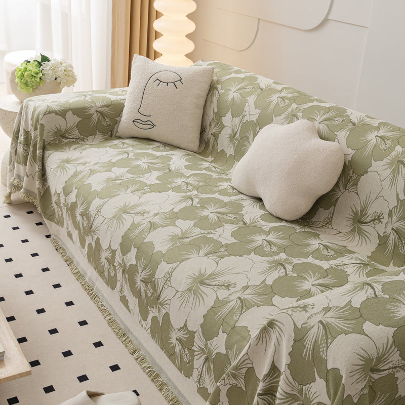 Chenille Throw Blanket for Sofa - Thickened Couch Cover & Pet-Friendly Furniture Protector