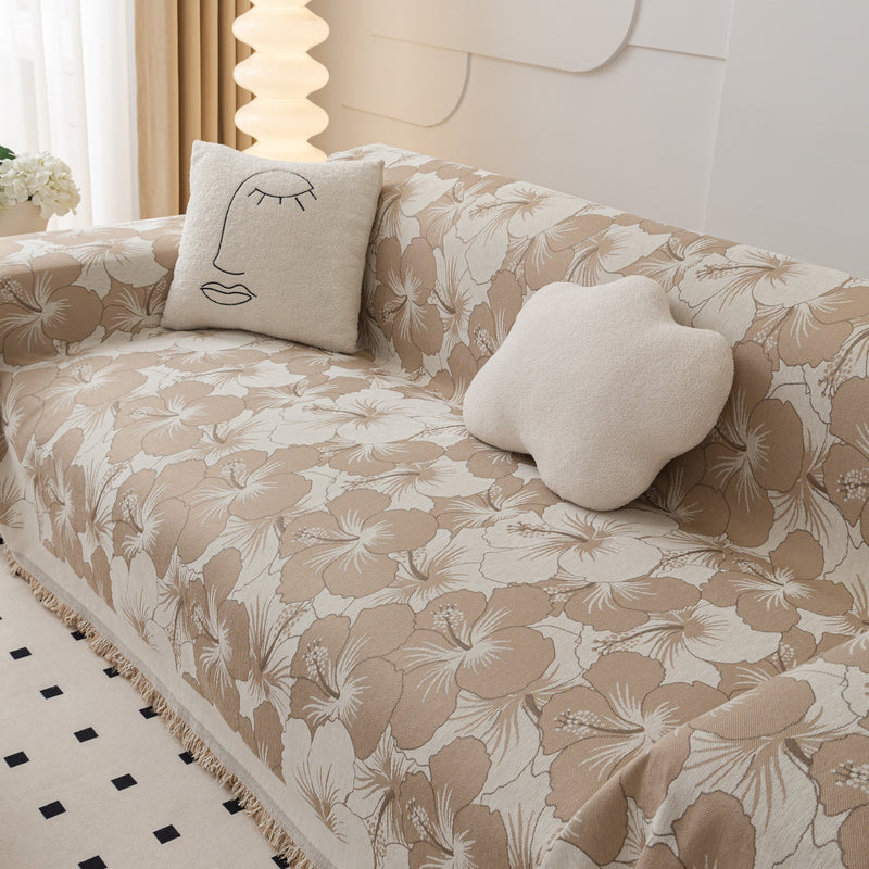 Chenille Throw Blanket for Sofa - Thickened Couch Cover & Pet-Friendly Furniture Protector