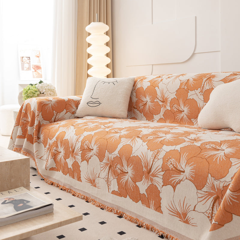 Chenille Throw Blanket for Sofa - Thickened Couch Cover & Pet-Friendly Furniture Protector