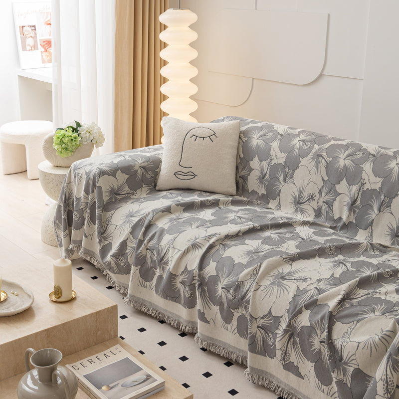 Chenille Throw Blanket for Sofa - Thickened Couch Cover & Pet-Friendly Furniture Protector