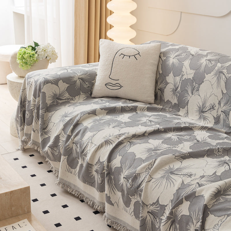 Chenille Throw Blanket for Sofa - Thickened Couch Cover & Pet-Friendly Furniture Protector
