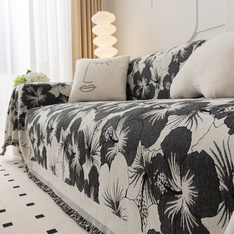 Chenille Throw Blanket for Sofa - Thickened Couch Cover & Pet-Friendly Furniture Protector