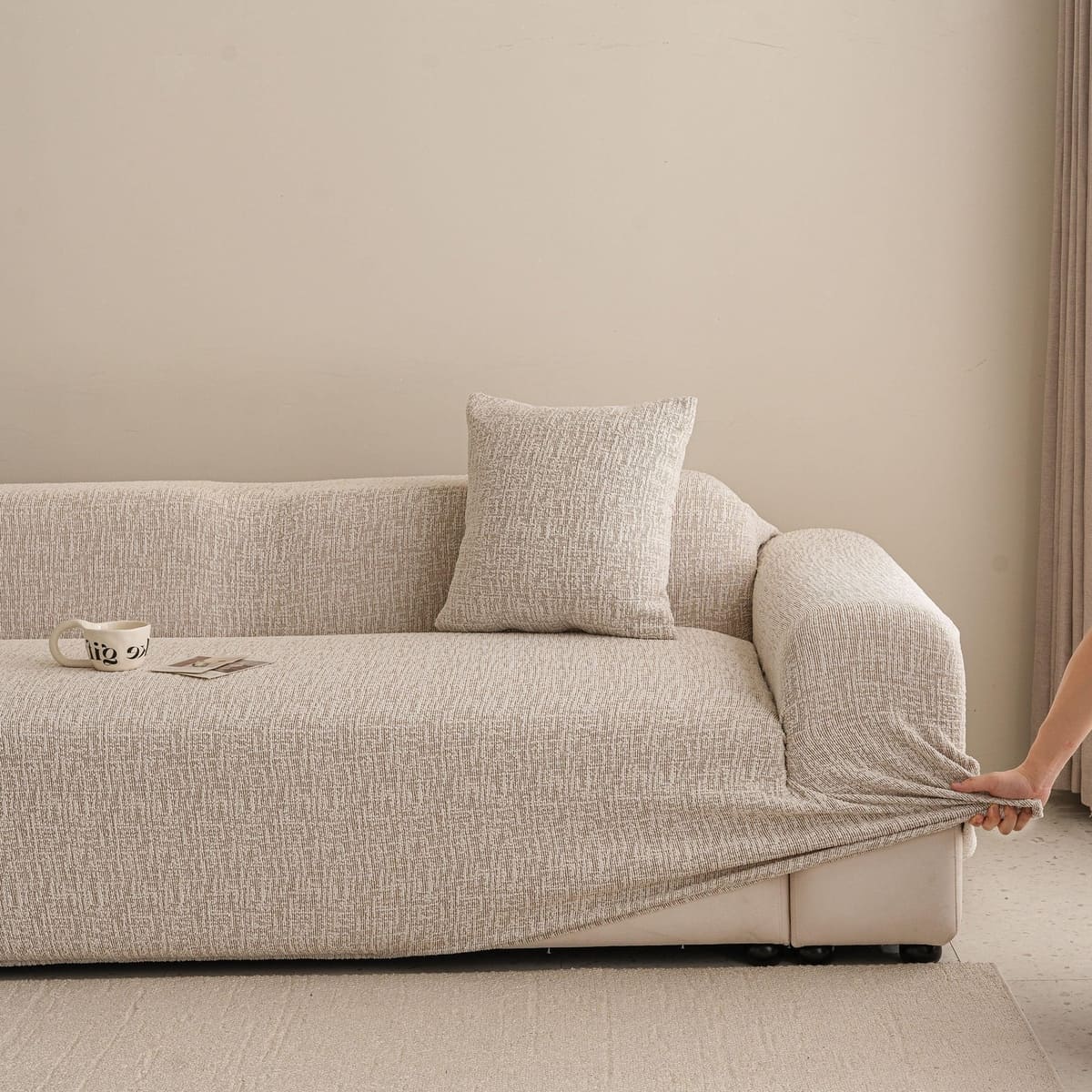 TaroTextile stretch washable sofa slipcover for couch