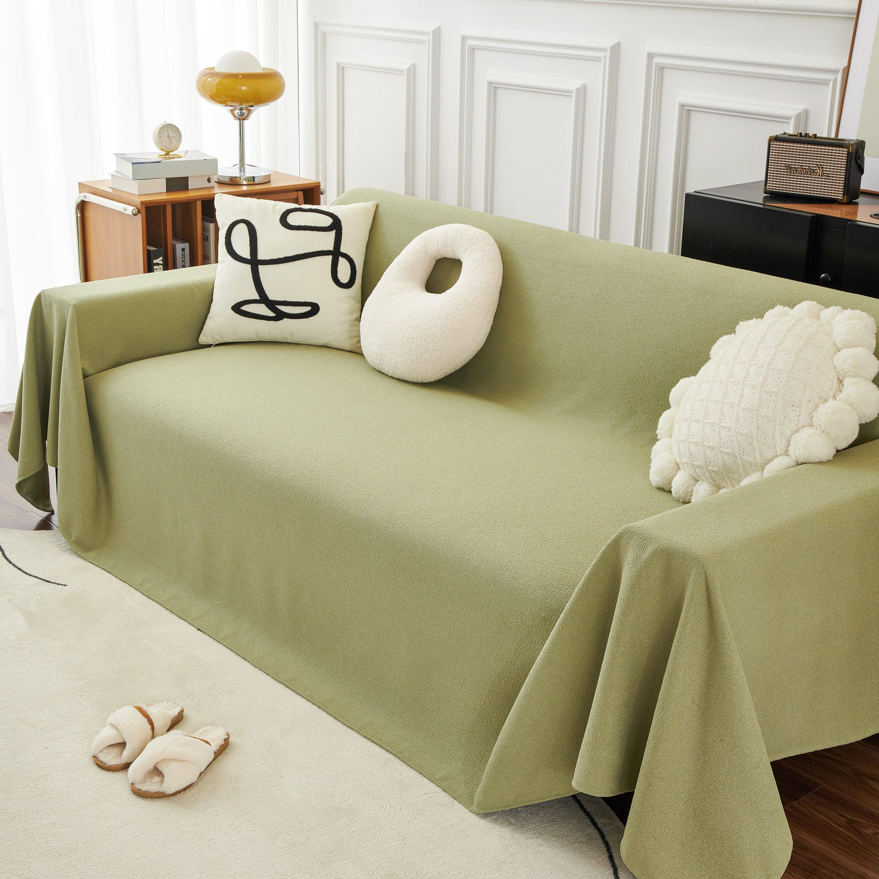 Teddy Throw Blanket and Stylish Slipcover for Couch, Waterproof Sofa Cover for Pets - TaroTextile