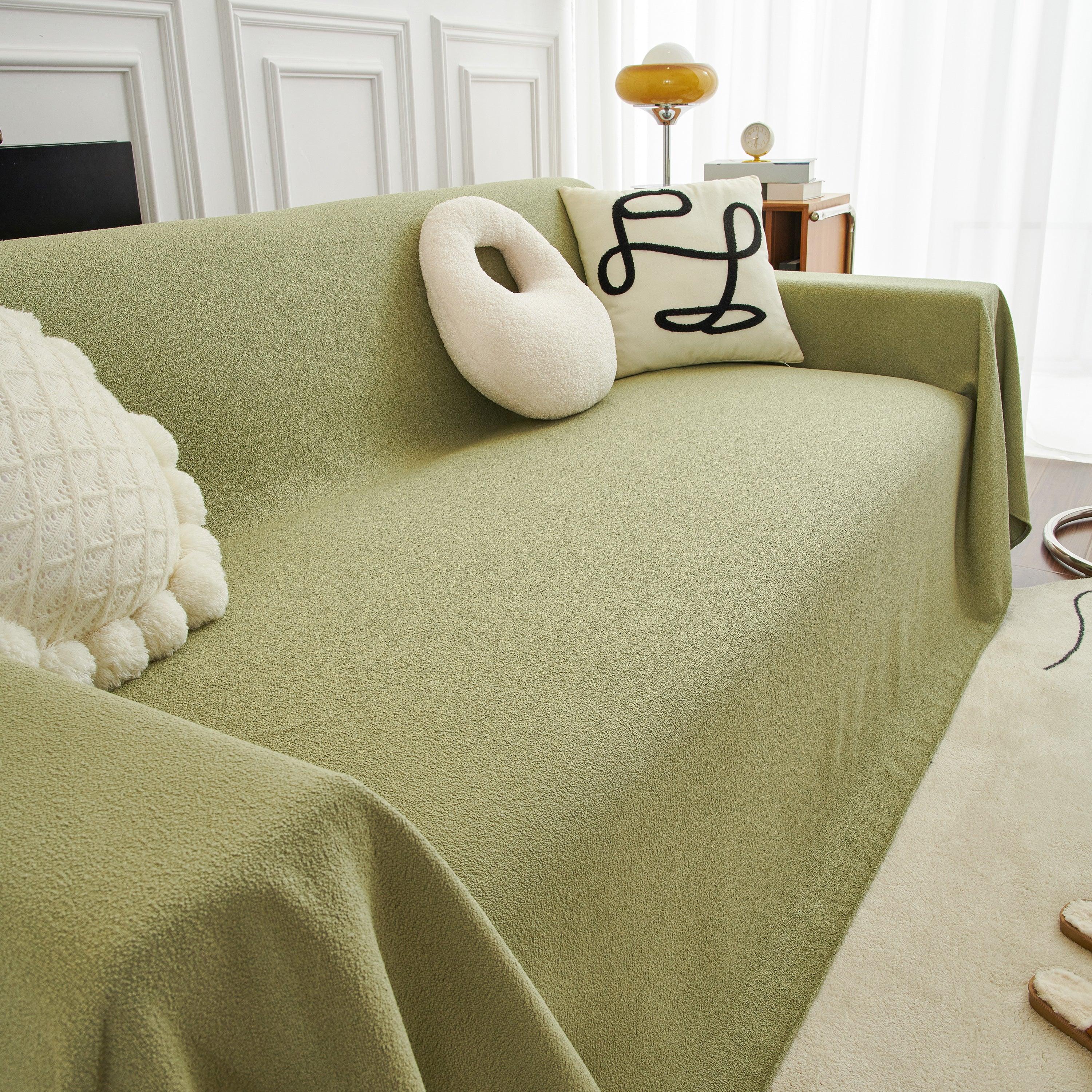 Teddy Throw Blanket and Stylish Slipcover for Couch, Waterproof Sofa Cover for Pets - TaroTextile