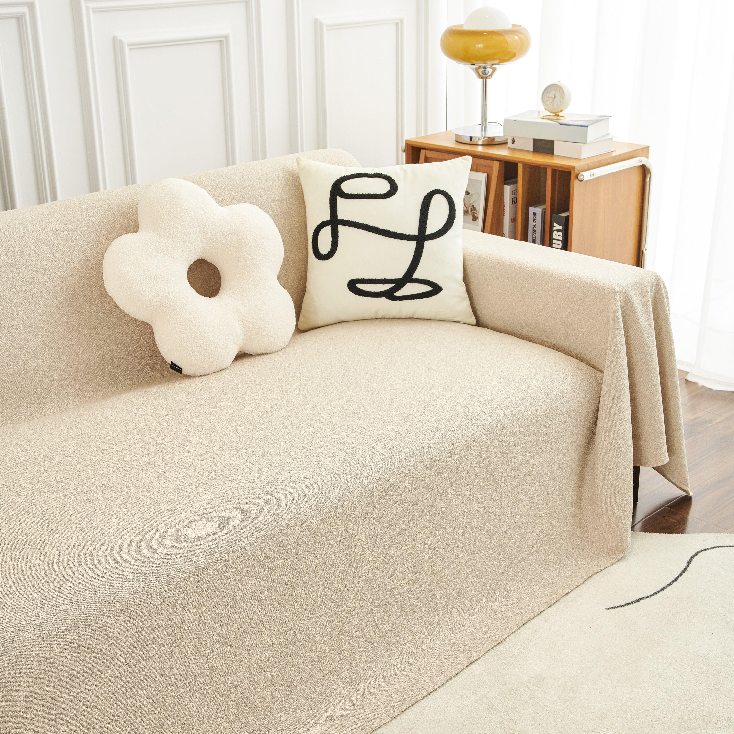 Teddy Throw Blanket and Stylish Slipcover for Couch, Waterproof Sofa Cover for Pets - TaroTextile