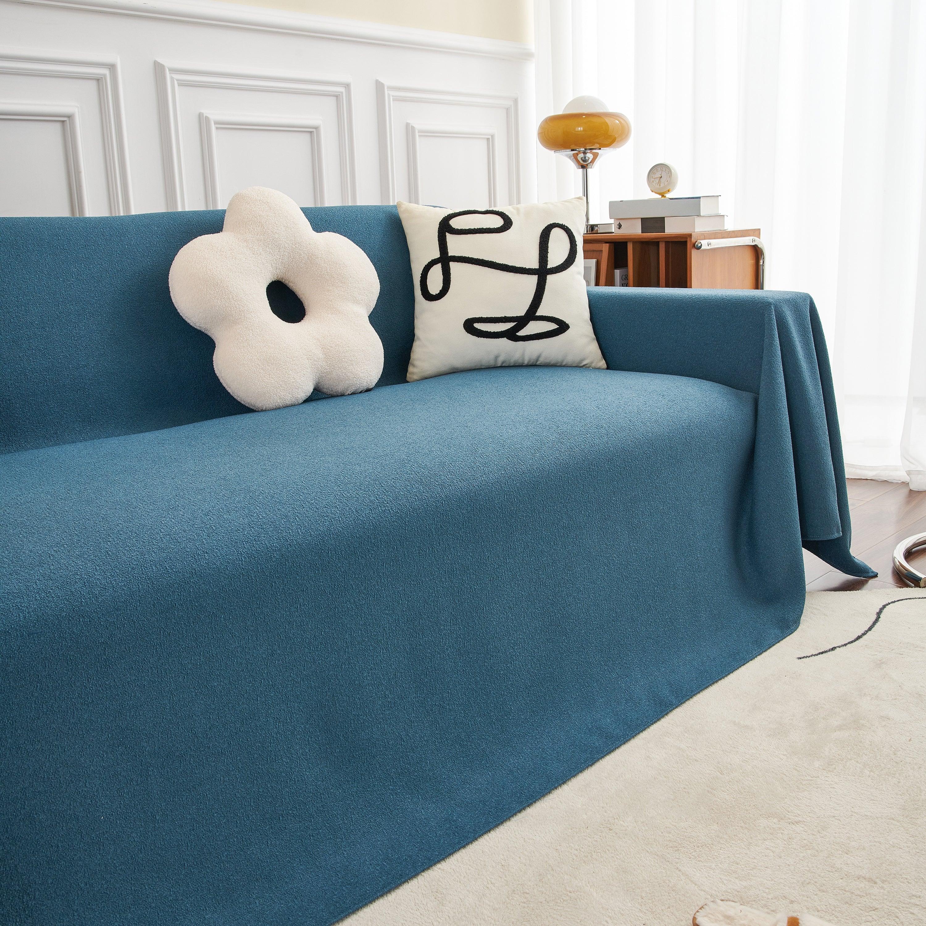 Teddy Throw Blanket and Stylish Slipcover for Couch, Waterproof Sofa Cover for Pets - TaroTextile