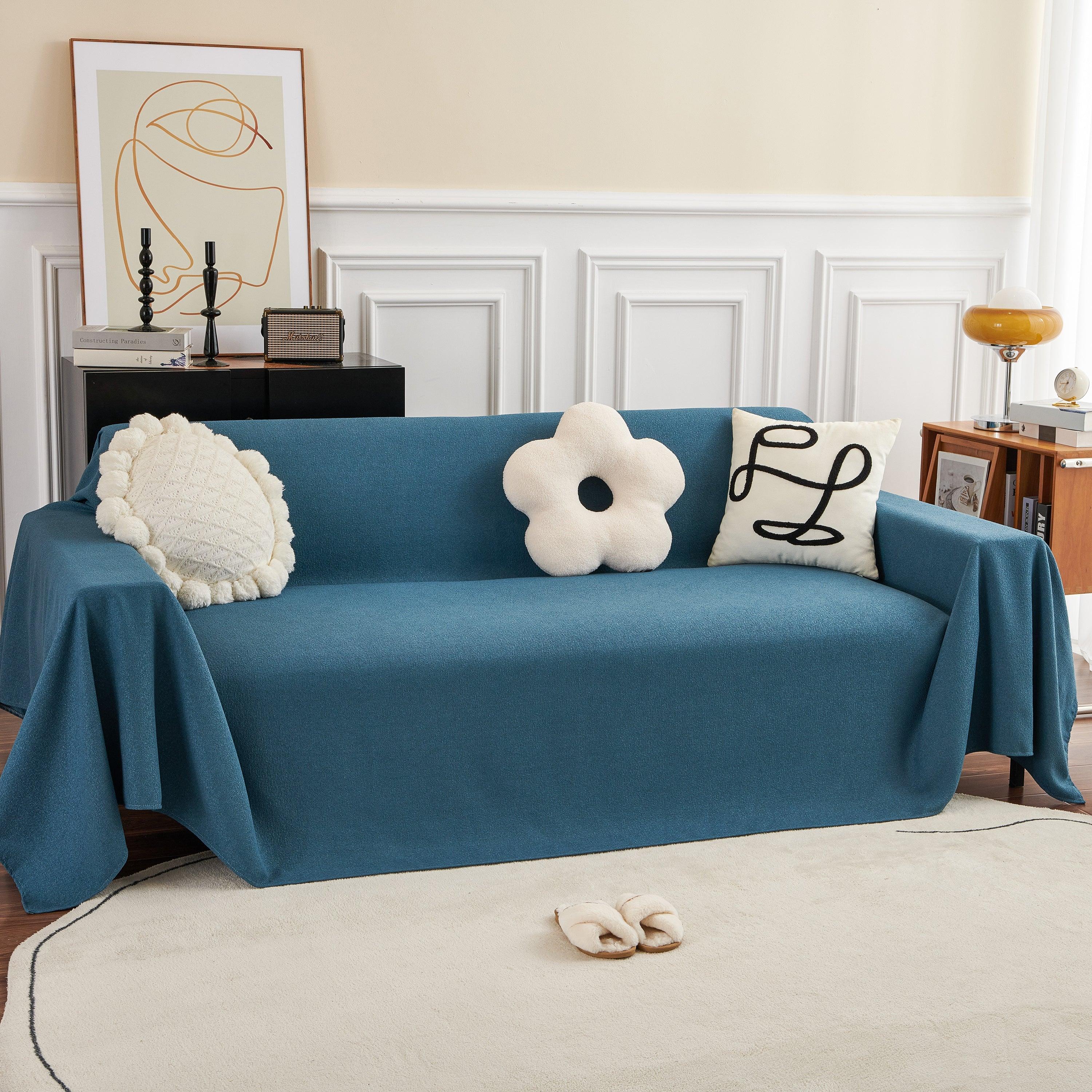 Teddy Throw Blanket and Stylish Slipcover for Couch, Waterproof Sofa Cover for Pets - TaroTextile