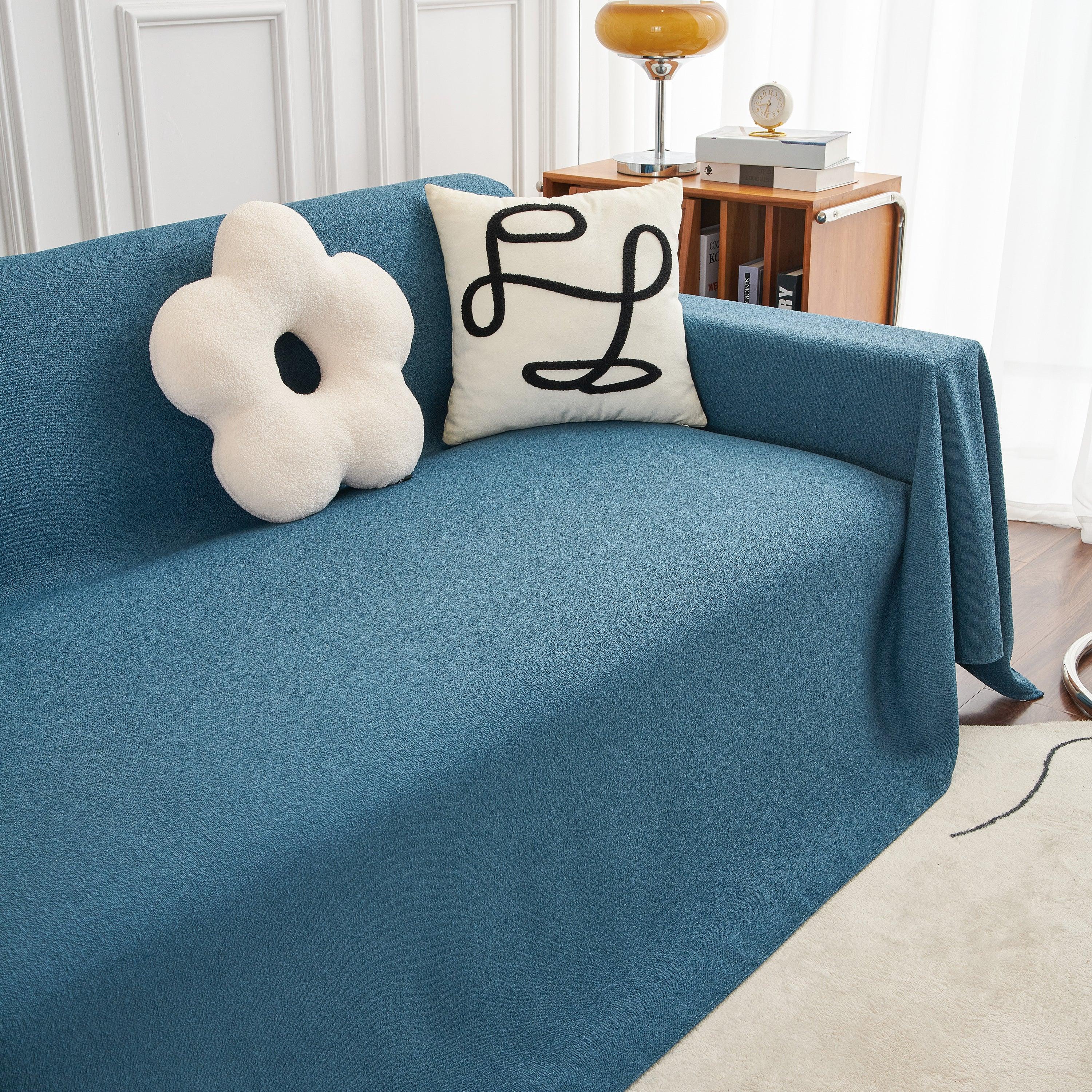 Teddy Throw Blanket and Stylish Slipcover for Couch, Waterproof Sofa Cover for Pets - TaroTextile