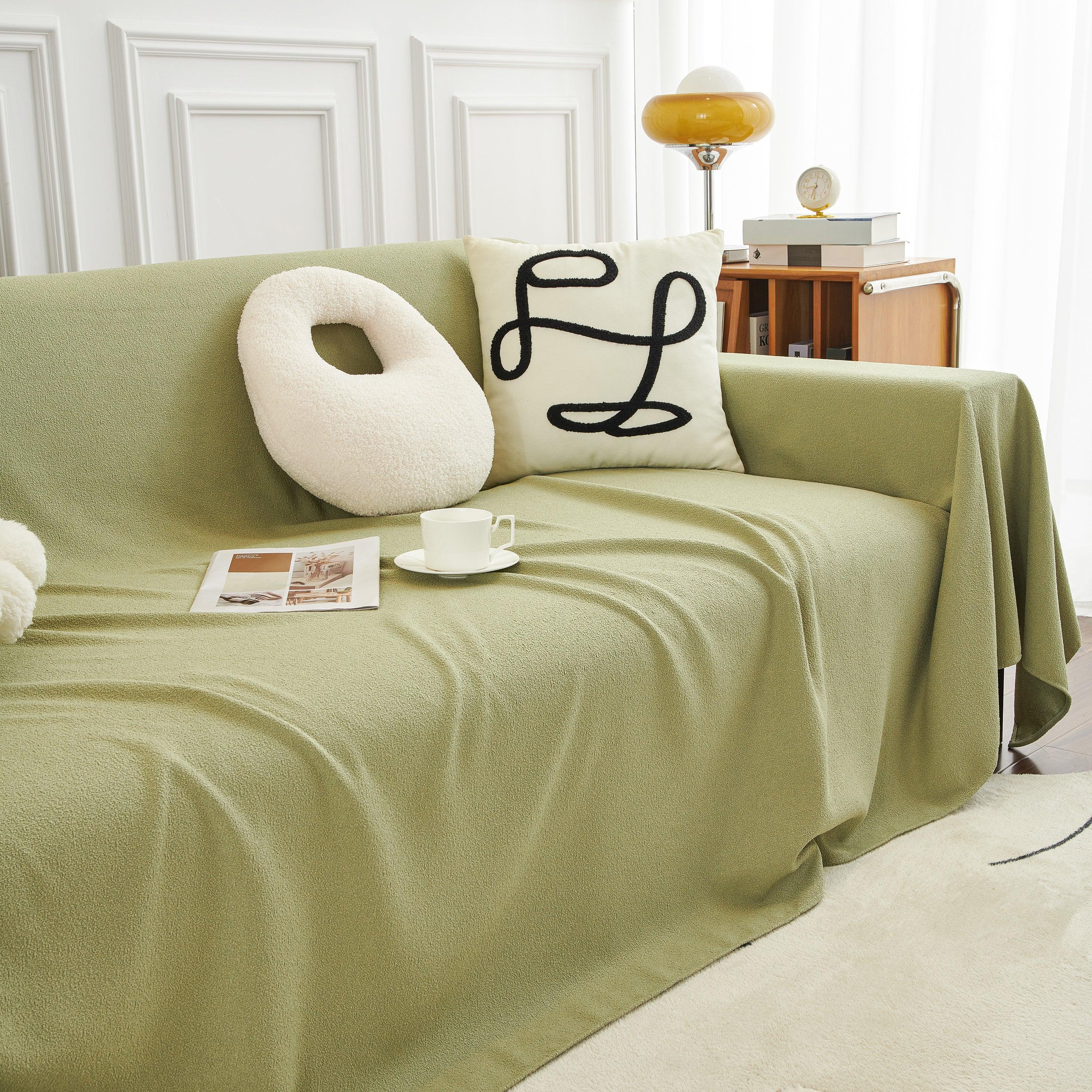 Teddy Throw Blanket and Stylish Slipcover for Couch, Waterproof Sofa Cover for Pets - TaroTextile