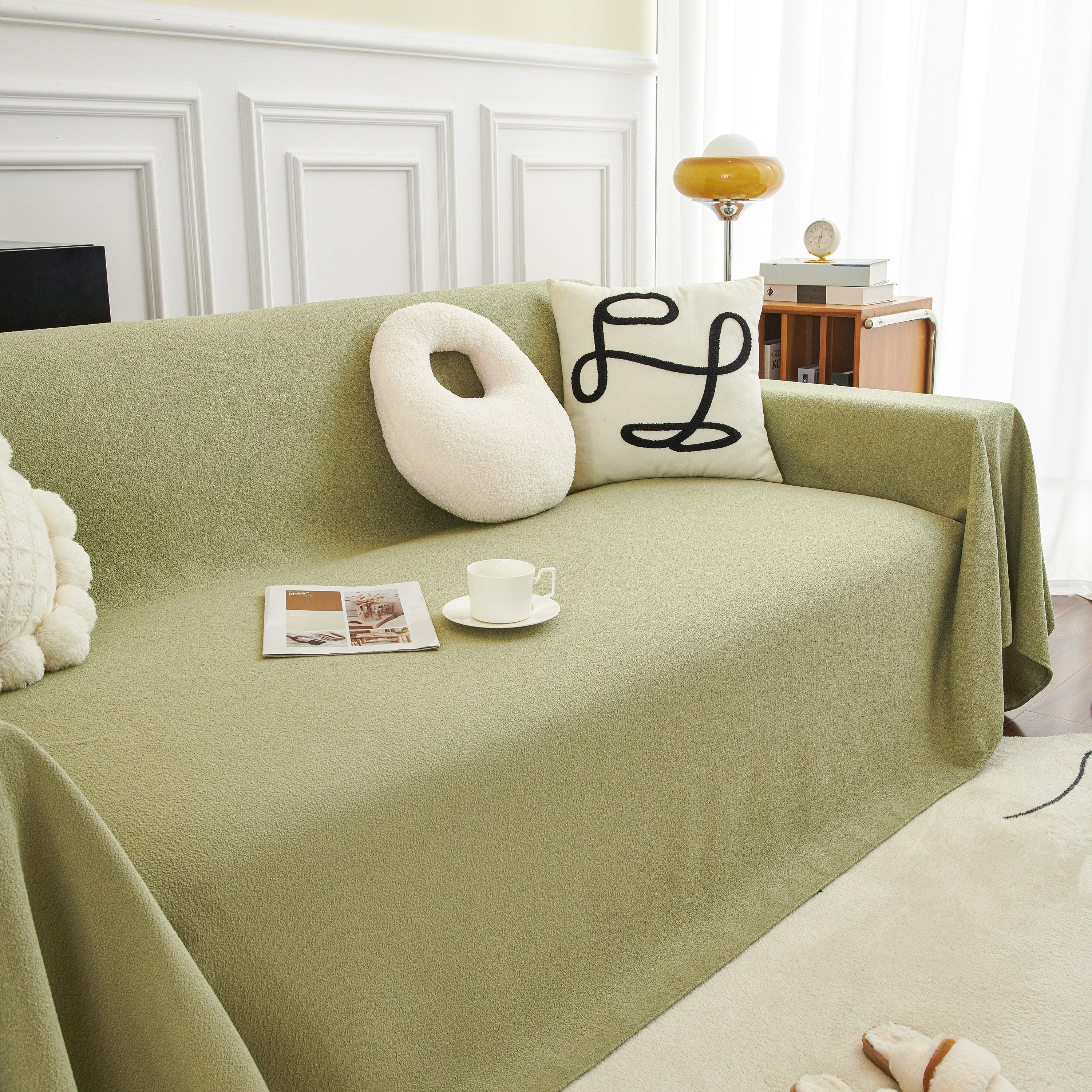 Teddy Throw Blanket and Stylish Slipcover for Couch, Waterproof Sofa Cover for Pets - TaroTextile