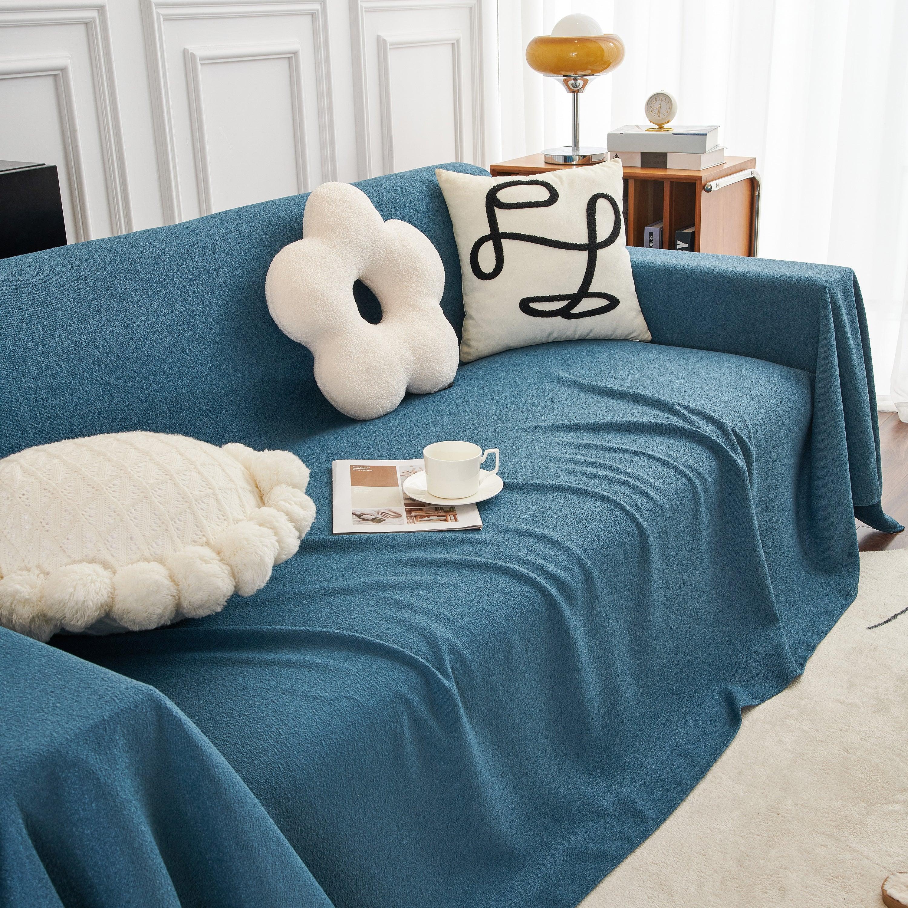 Teddy Throw Blanket and Stylish Slipcover for Couch, Waterproof Sofa Cover for Pets - TaroTextile