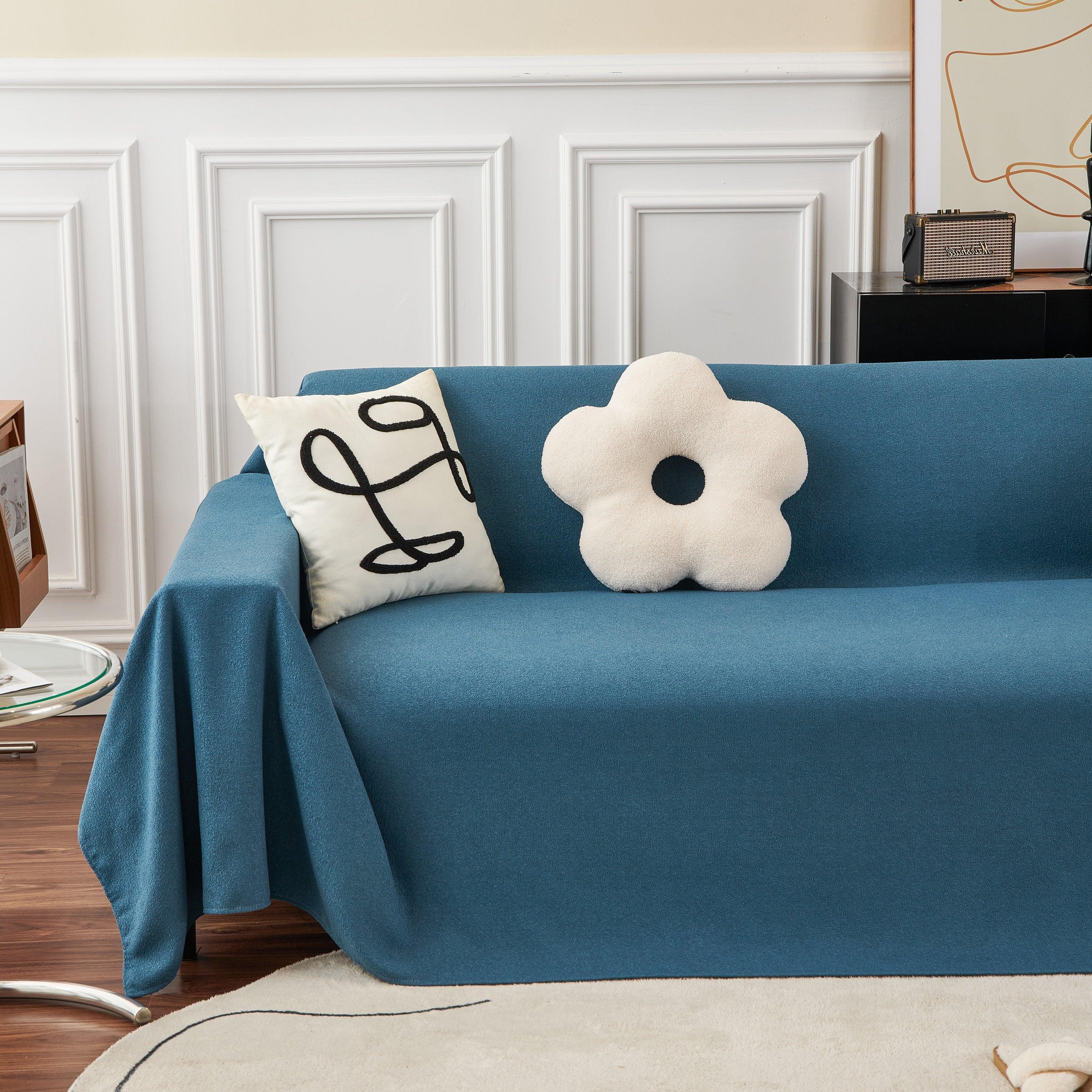 Teddy Throw Blanket and Stylish Slipcover for Couch, Waterproof Sofa Cover for Pets - TaroTextile