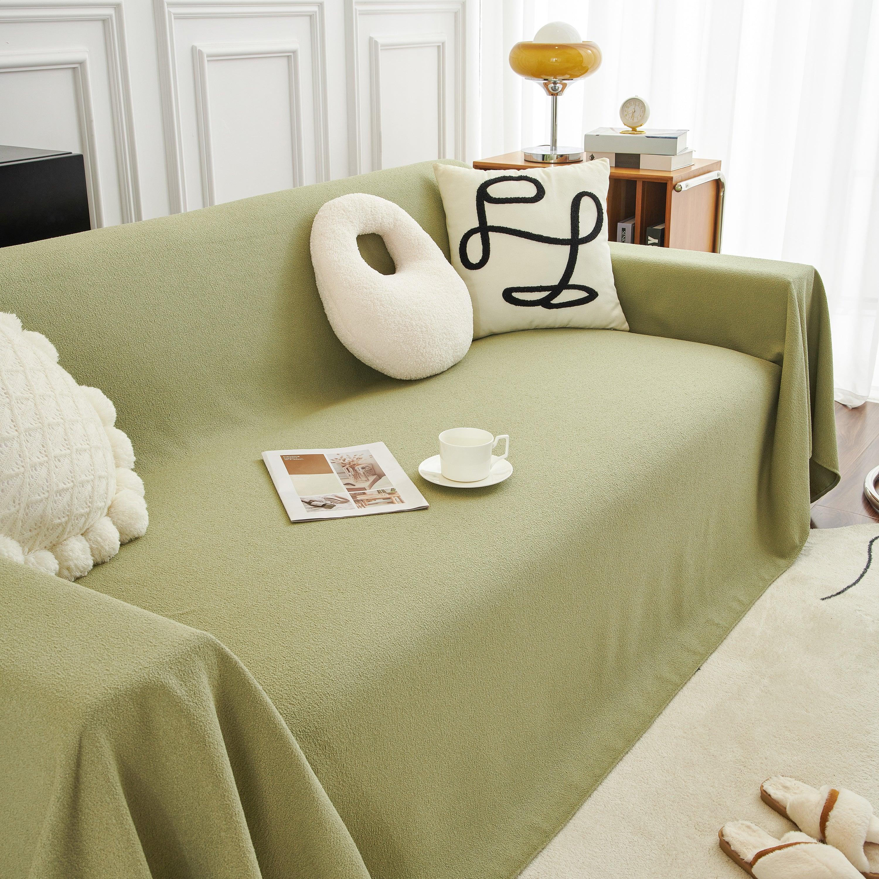 Teddy Throw Blanket and Stylish Slipcover for Couch, Waterproof Sofa Cover for Pets - TaroTextile