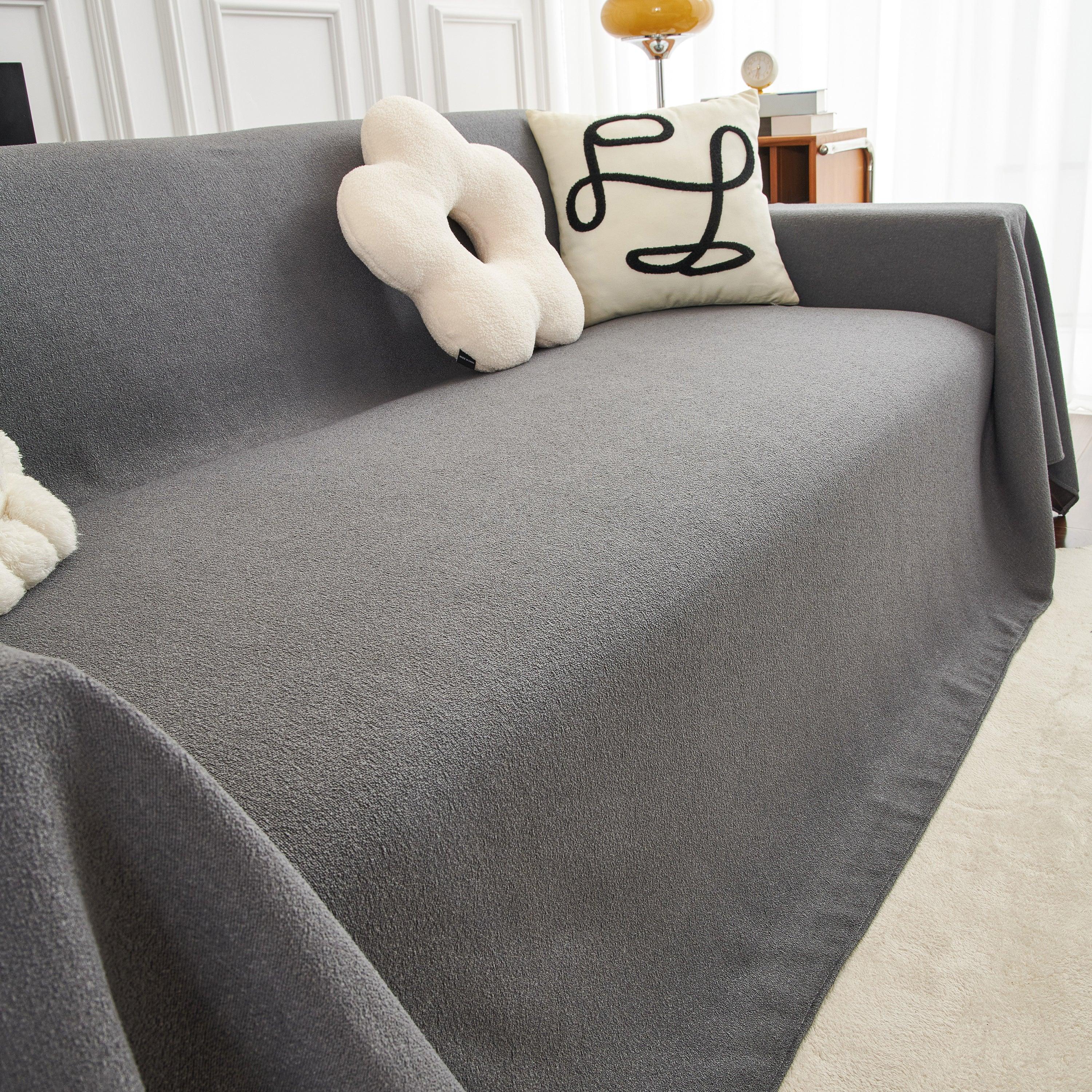 Teddy Throw Blanket and Stylish Slipcover for Couch, Waterproof Sofa Cover for Pets - TaroTextile