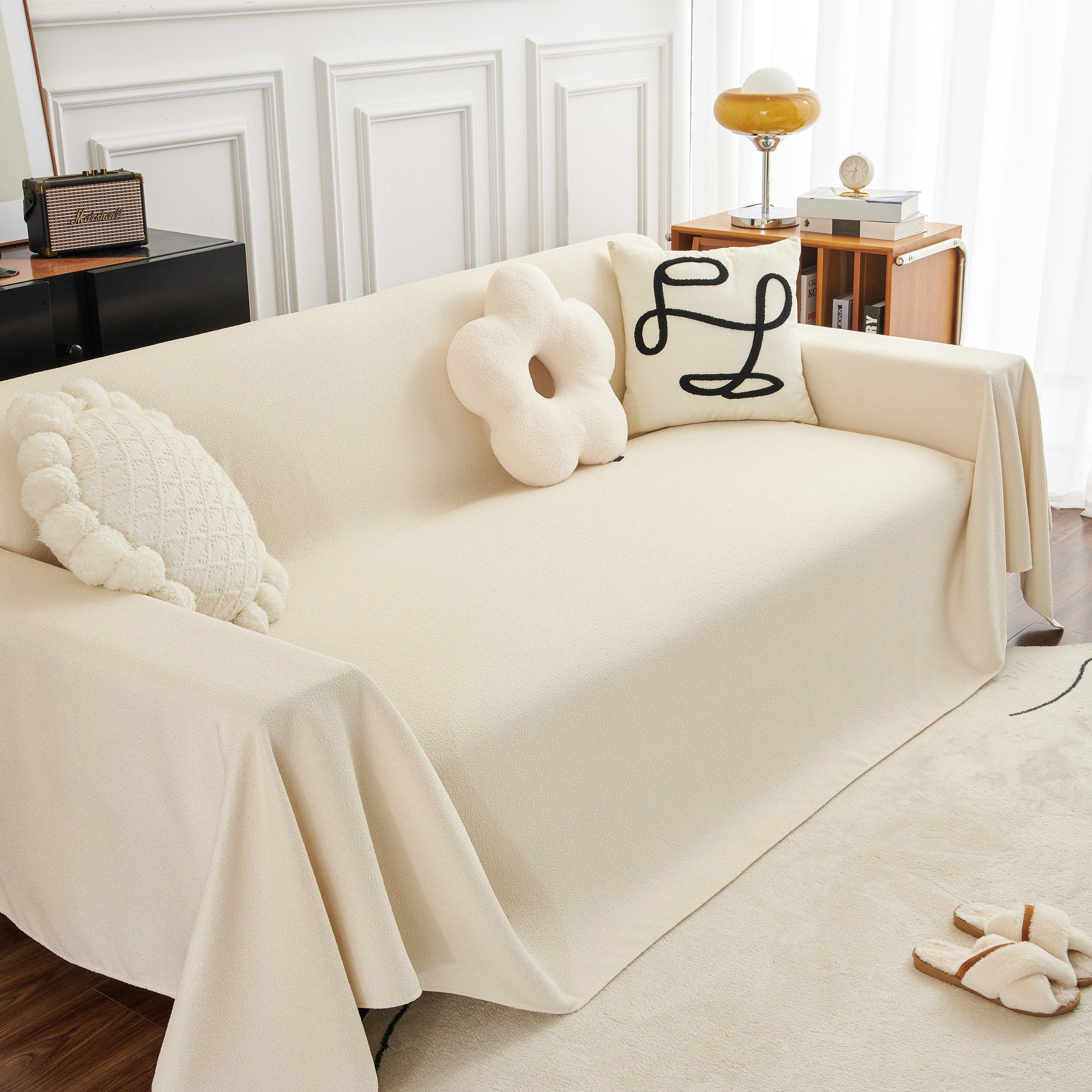 Teddy Throw Blanket and Stylish Slipcover for Couch, Waterproof Sofa Cover for Pets - TaroTextile