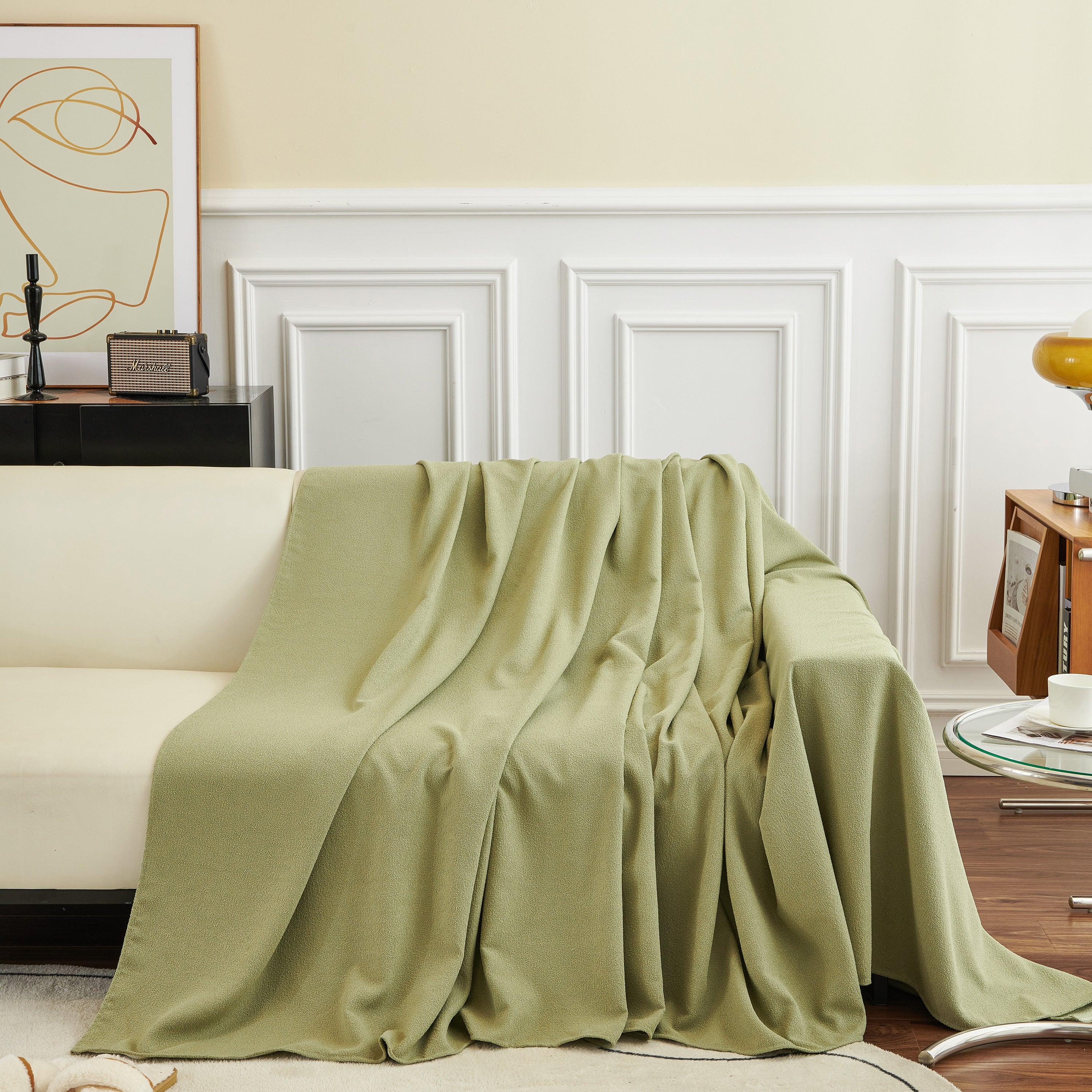 Teddy Throw Blanket and Stylish Slipcover for Couch, Waterproof Sofa Cover for Pets - TaroTextile