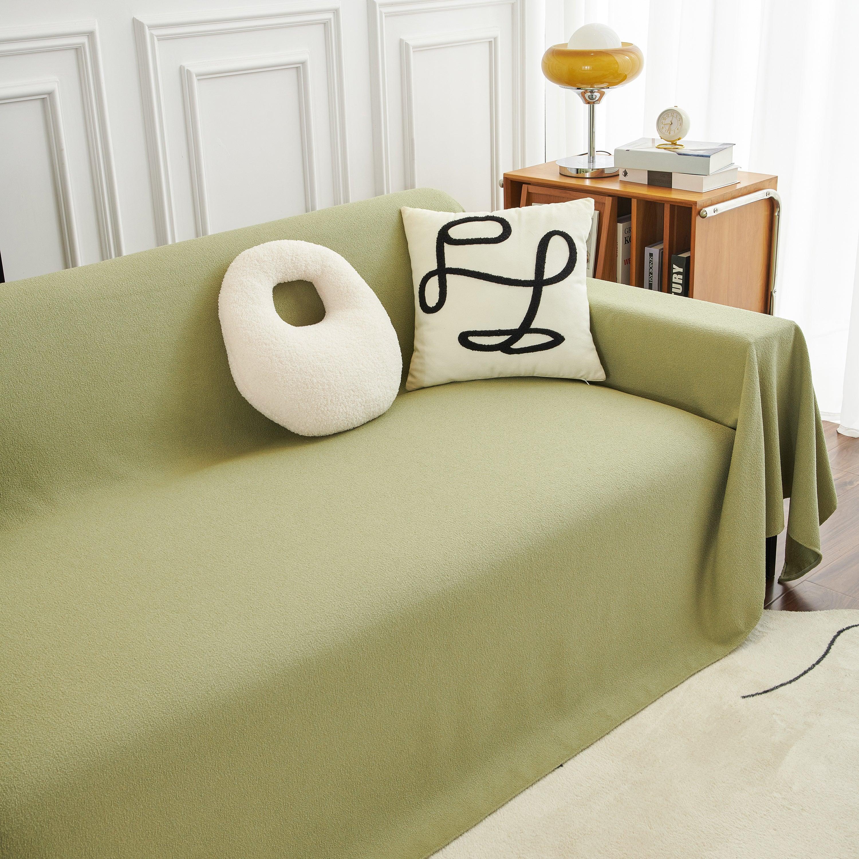 Teddy Throw Blanket and Stylish Slipcover for Couch, Waterproof Sofa Cover for Pets - TaroTextile