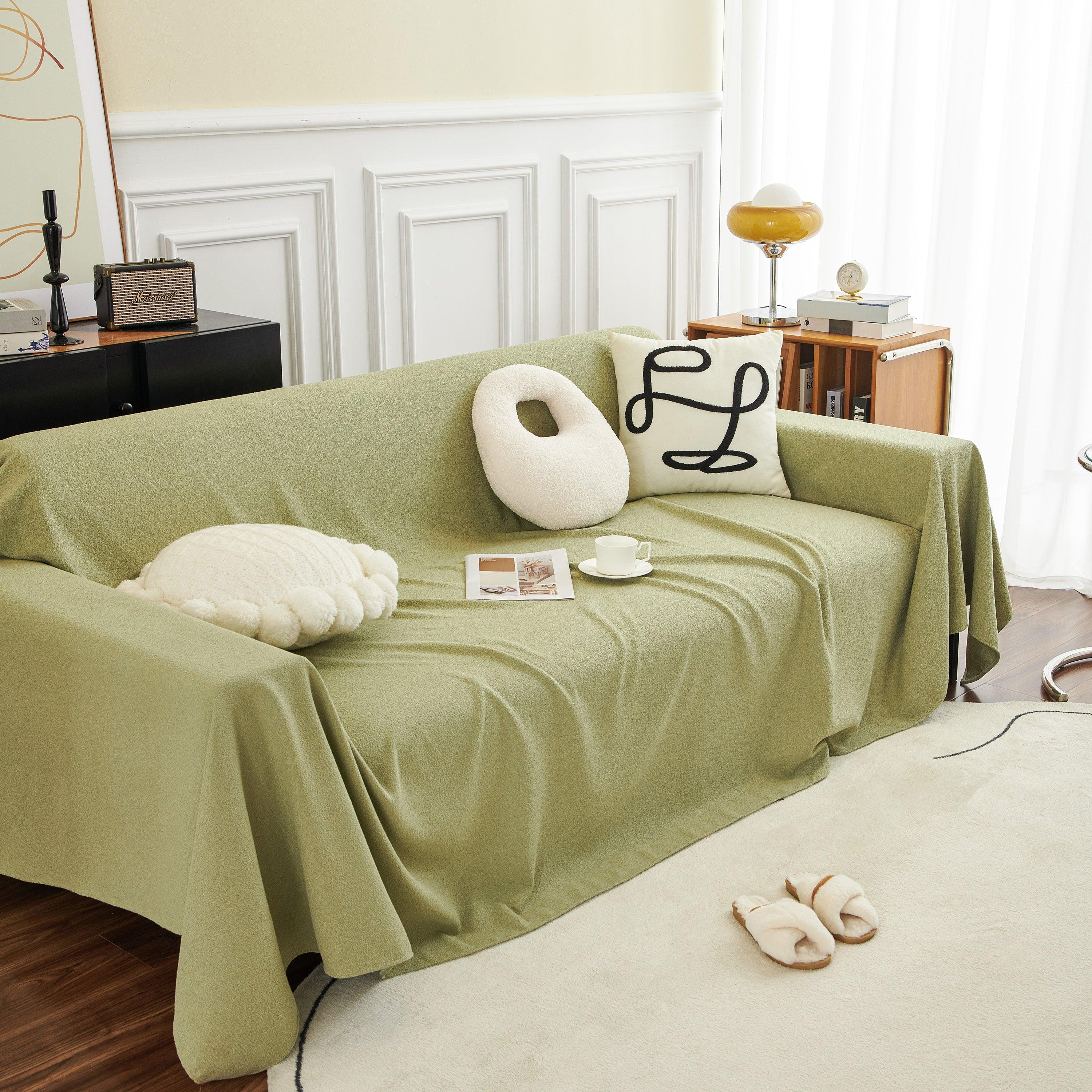 Teddy Throw Blanket and Stylish Slipcover for Couch, Waterproof Sofa Cover for Pets - TaroTextile