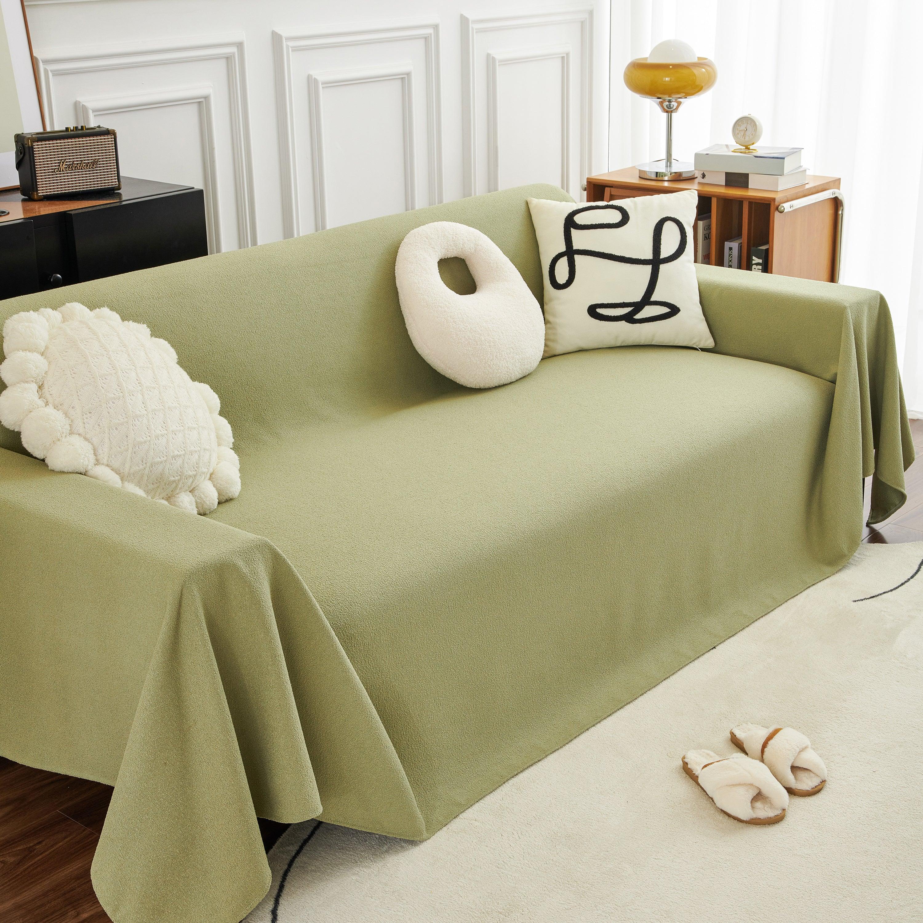 Teddy Throw Blanket and Stylish Slipcover for Couch, Waterproof Sofa Cover for Pets - TaroTextile