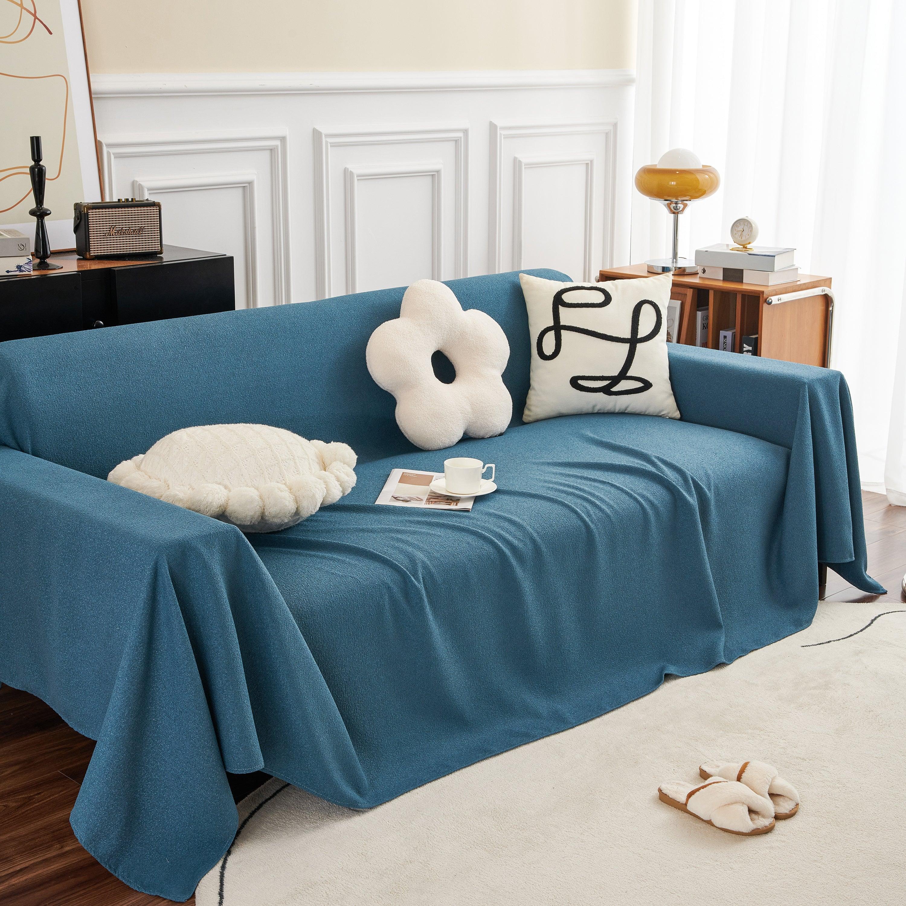 Teddy Throw Blanket and Stylish Slipcover for Couch, Waterproof Sofa Cover for Pets - TaroTextile