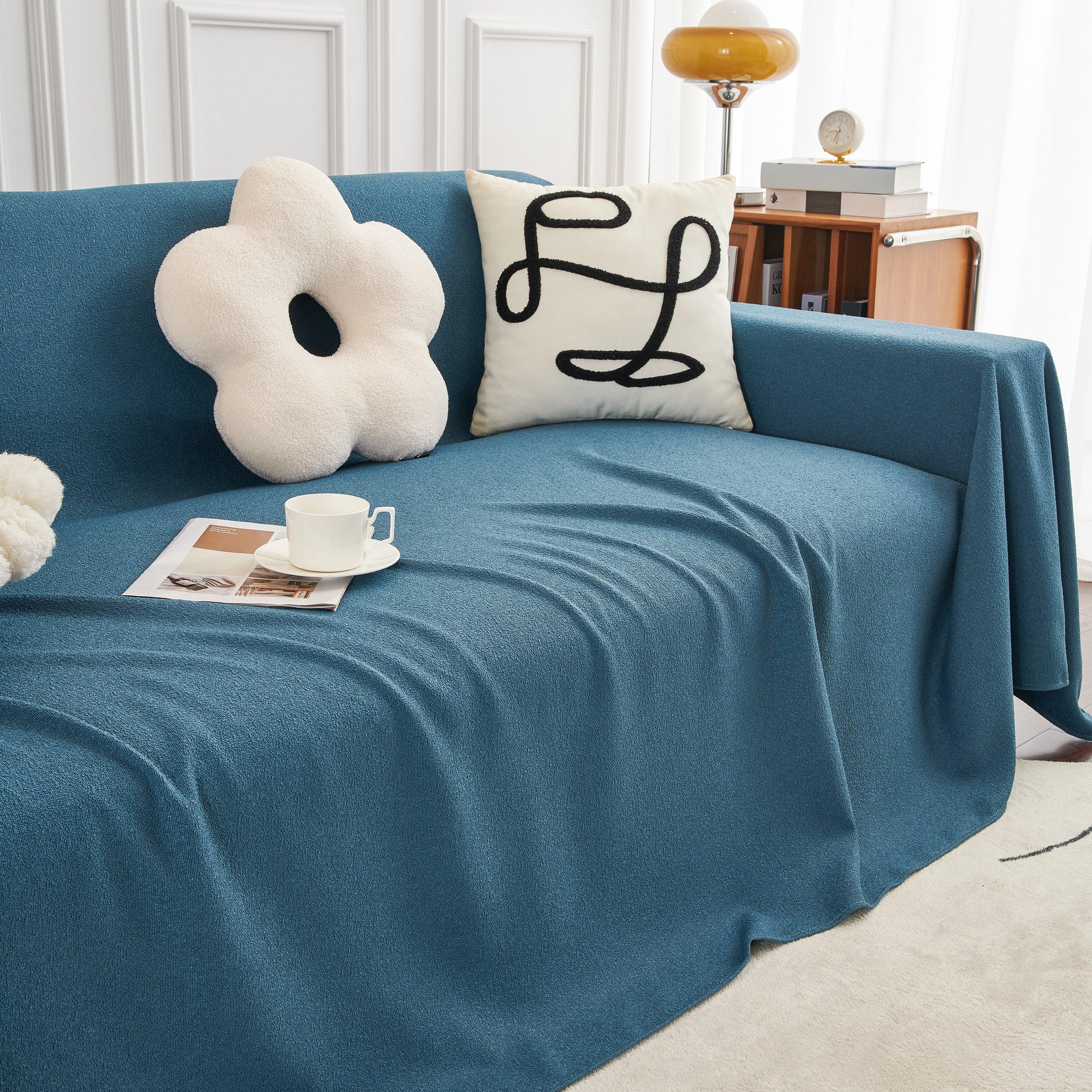 Teddy Throw Blanket and Stylish Slipcover for Couch, Waterproof Sofa Cover for Pets - TaroTextile