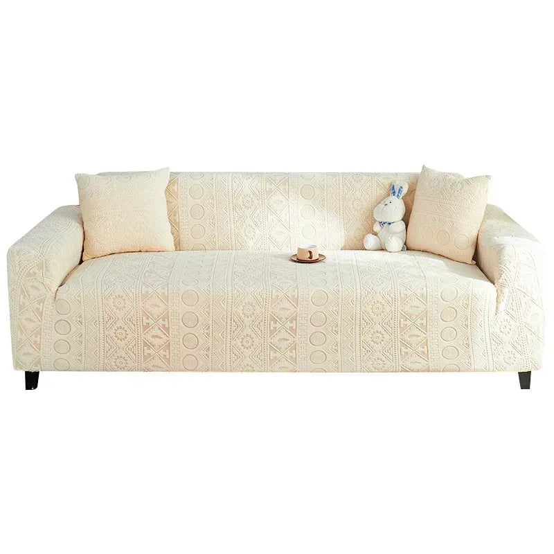 Thick Elastic Sofa Cover Slipcover Stretchy Polar Fleece Seater Corner Couch Cover - TaroTextile